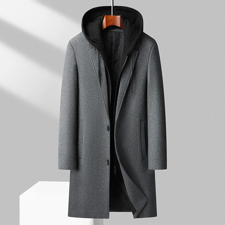 Alessio Hooded Wool Overcoat