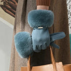 Amelia Fitted Fur Cuff Gloves | Metallic Accent Gloves