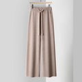 Amelia Wide-Leg Knit Trousers | Drawstring Waist Knit Trousers