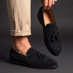 Microsuede Tassel Loafers | Cushioned Slip-On Summer Casual Dress Shoes