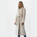 Belted Double-Breasted Long Coat
