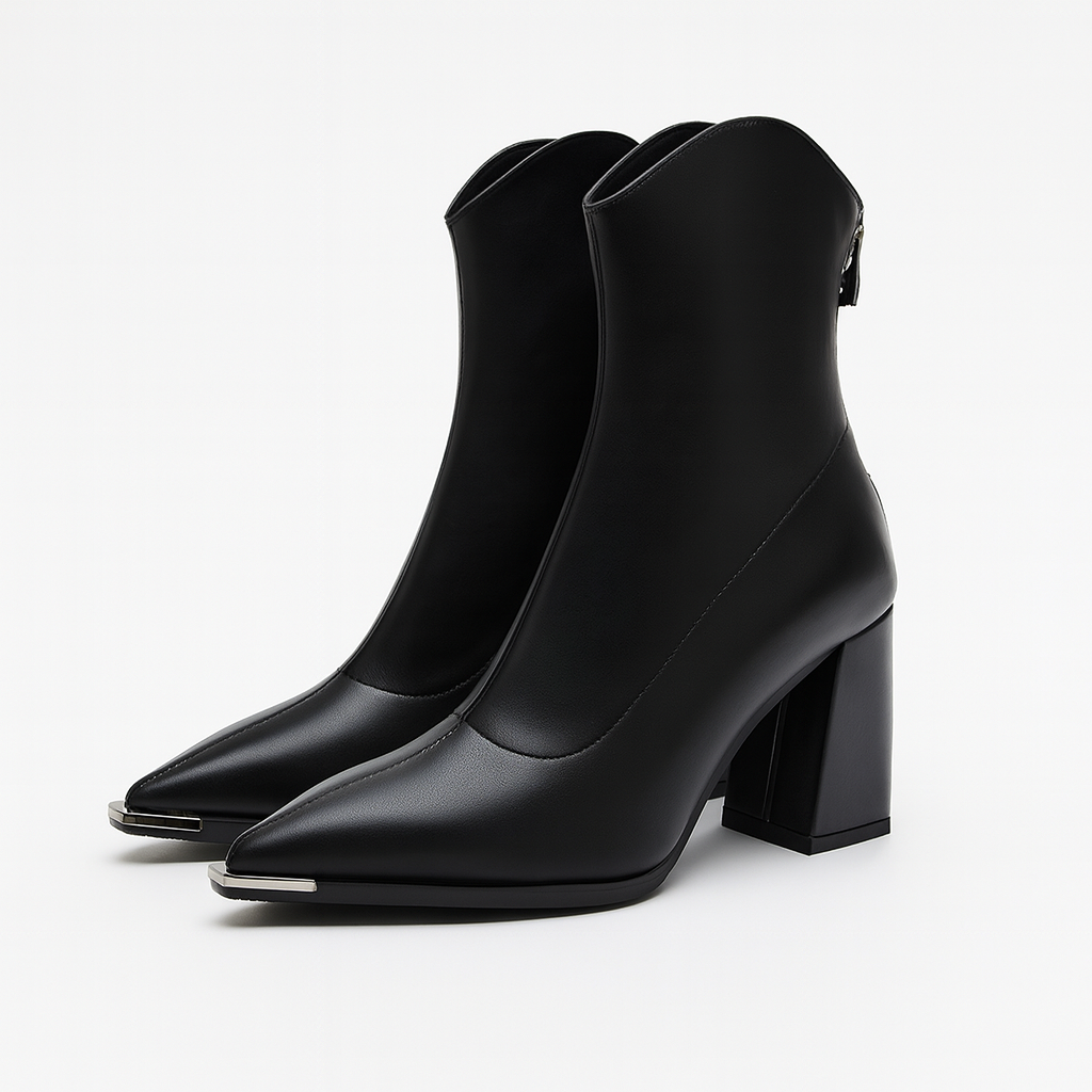 Chrome Tip Chelsea Leather Boot