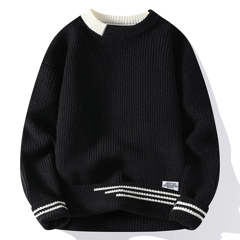 Color Block Knitted Pullover