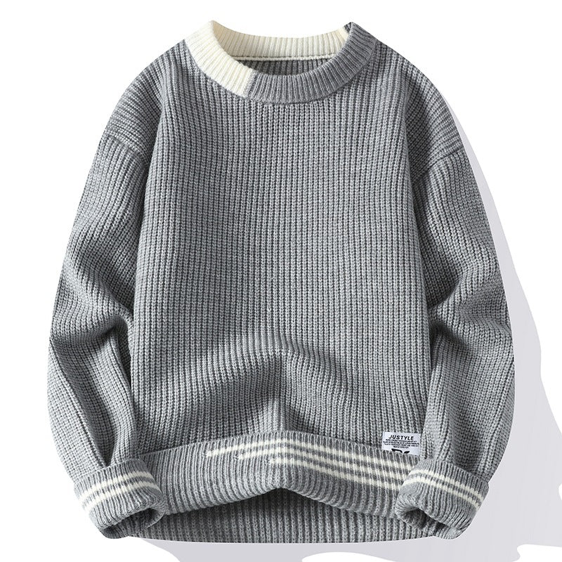 Color Block Knitted Pullover