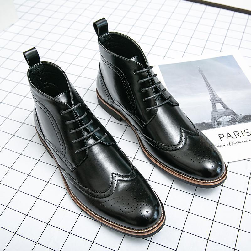 Herman Brogues Leather Boots