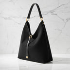 Isla Slouchy Hobo Bag | Drawstring Detail Gold-Tone Hobo Bag