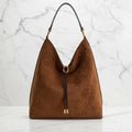 Isla Slouchy Hobo Bag | Drawstring Detail Gold-Tone Hobo Bag