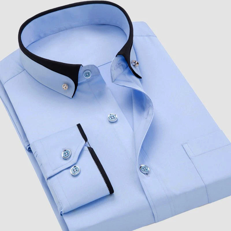 Joshua Slim Fit Dress Shirt | Collared Long Sleeve Dress Shirt