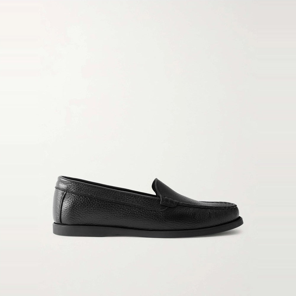 Men's Black Full-Grain Leather Penny Loafers