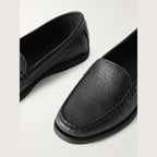 Men's Black Full-Grain Leather Penny Loafers