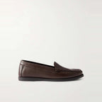 Men's Brown Full-Grain Leather Penny Loafers