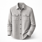 Men's Button-Up Overshirt - Grey