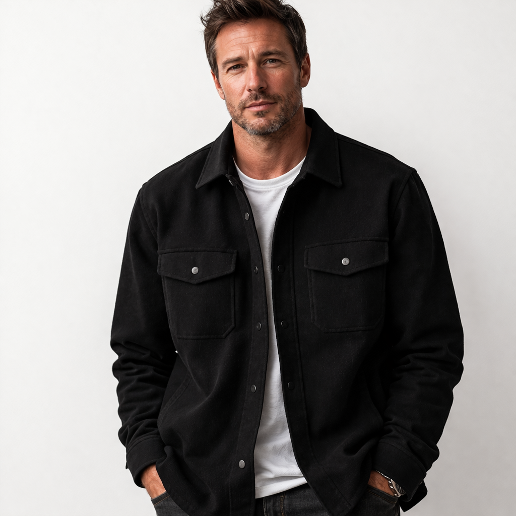 Men's Button-Up Overshirt - lifestyle