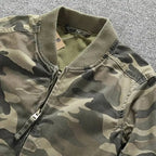Cross & Timber Men's Camo Bomber Jacket - detail