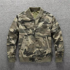 Cross & Timber Men's Camo Bomber Jacket - Woodland Camo