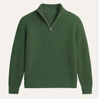 Men's Cashmere Knit Half-Zip Sweater - flat lay