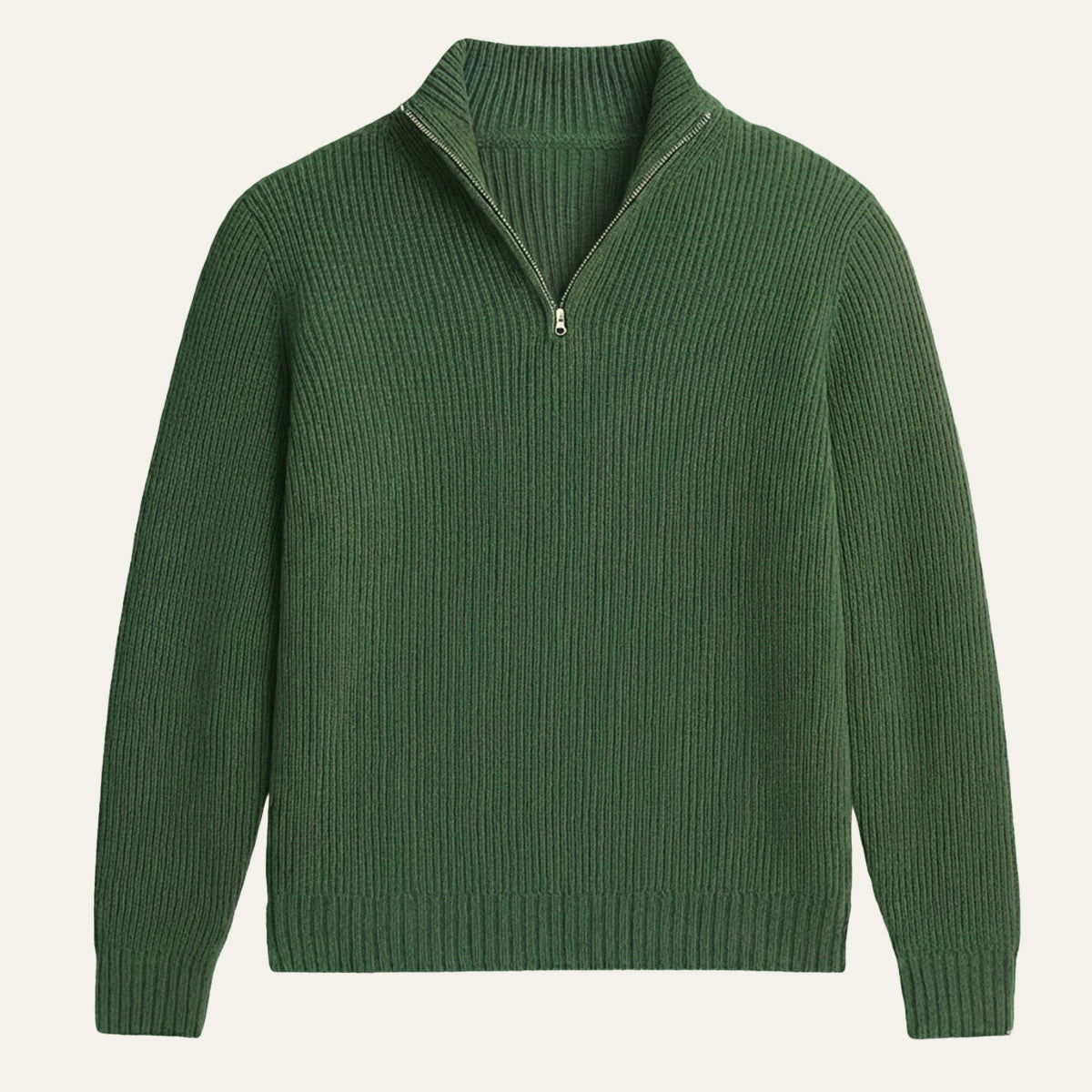 Men's Cashmere Knit Half-Zip Sweater - flat lay