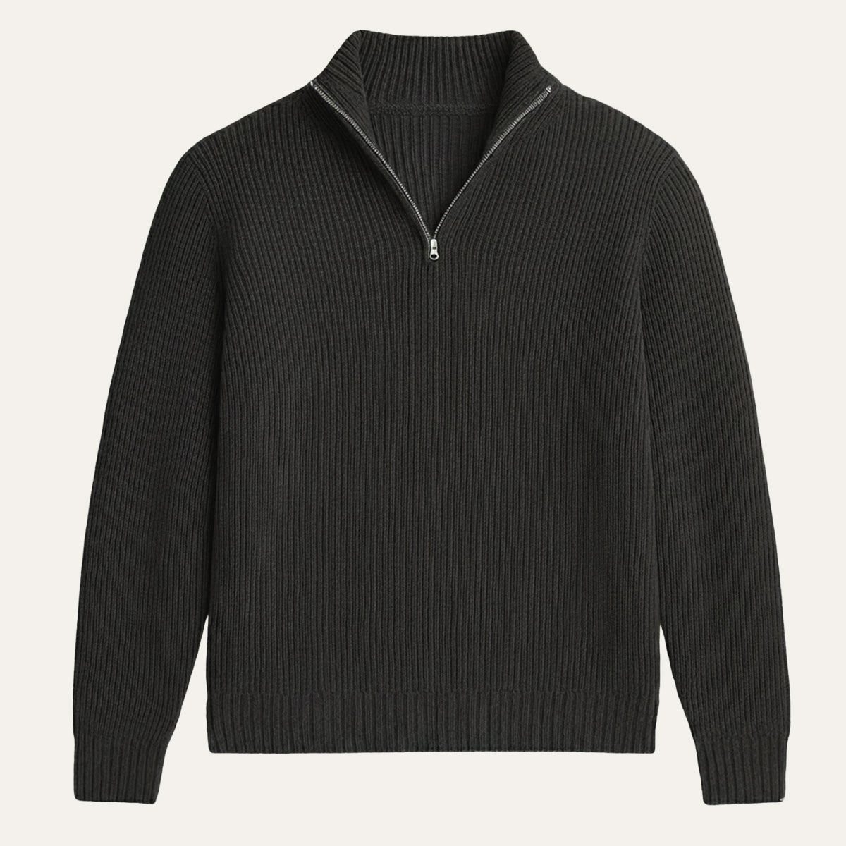 Men's Cashmere Knit Half-Zip Sweater - flat lay