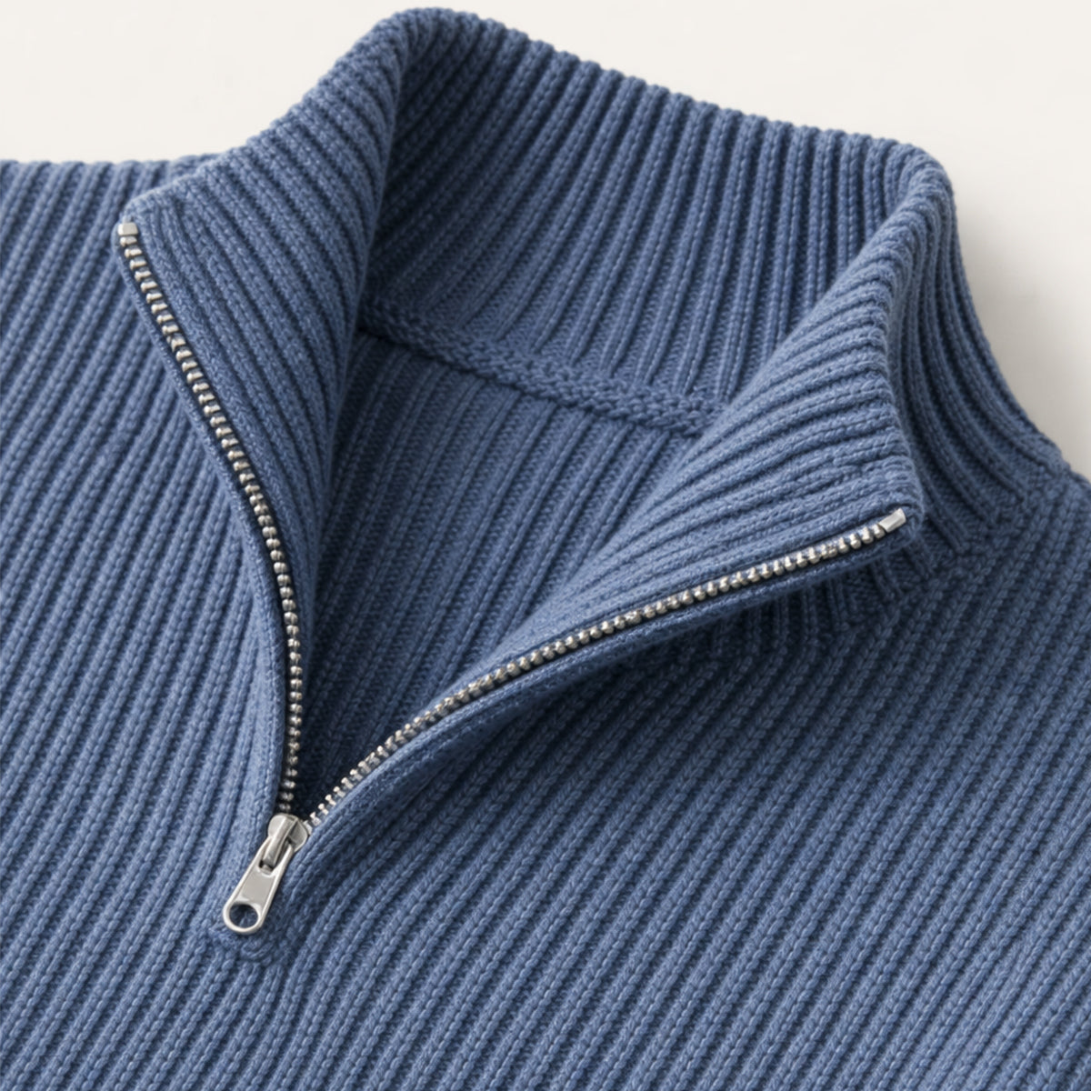 Men's Cashmere Knit Half-Zip Sweater - detail