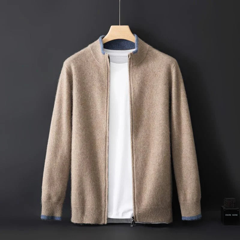 Men's Cashmere Zip Jacket - detail