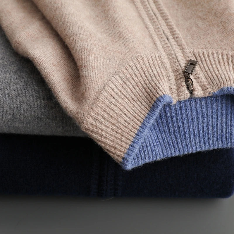 Men's Cashmere Zip Jacket - detail