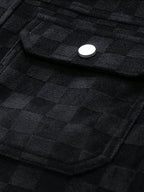 Men's Checkered Suede Jacket - detail