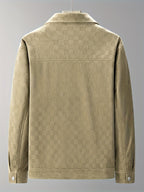 Men's Checkered Suede Jacket - detail