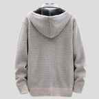 Chunky knit full-zip hoodie - back view