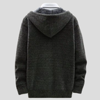 Chunky knit full-zip hoodie - back view
