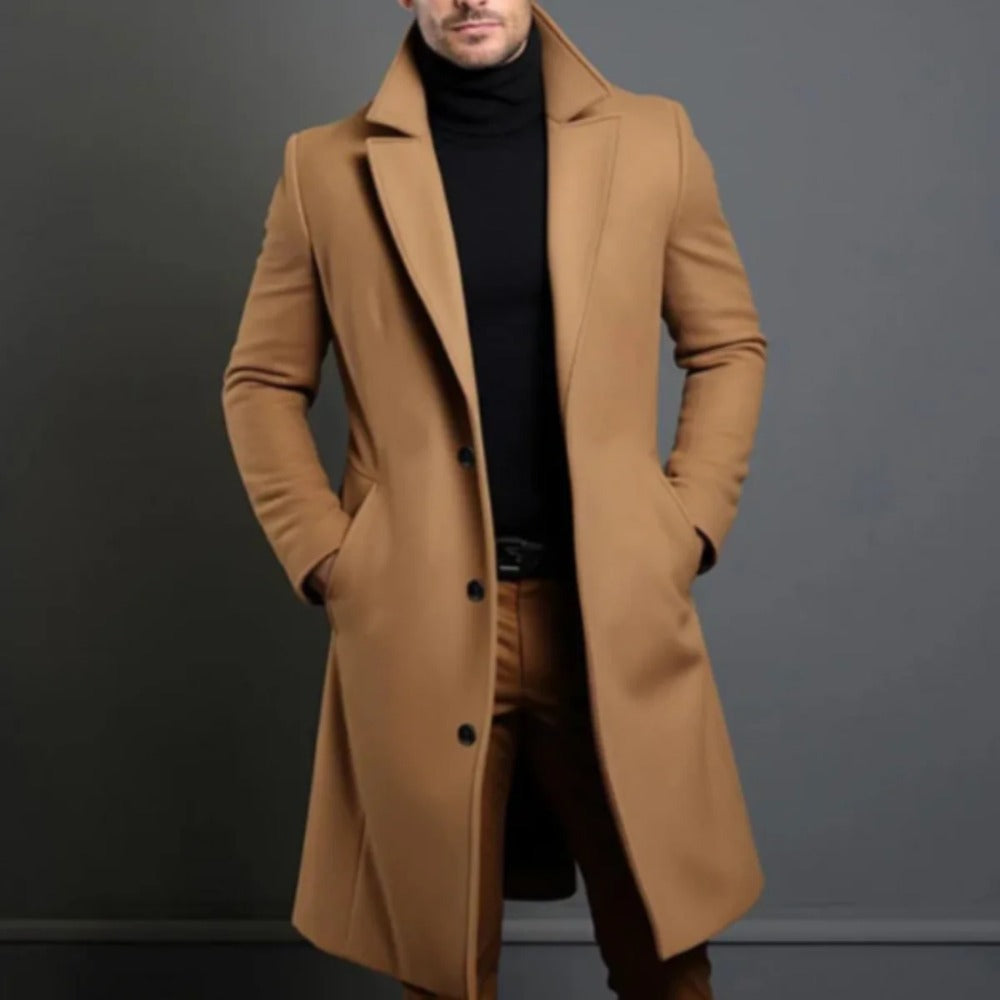 Ashford Mercer overcoat in Khaki