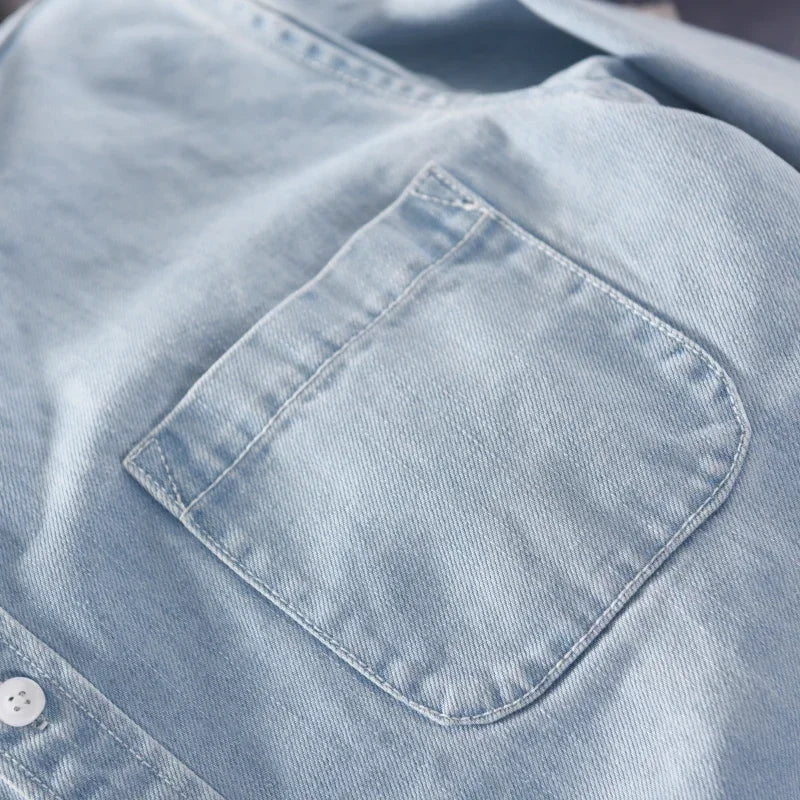 Fairbanks & Co Men's Cotton Denim Button-Down - detail