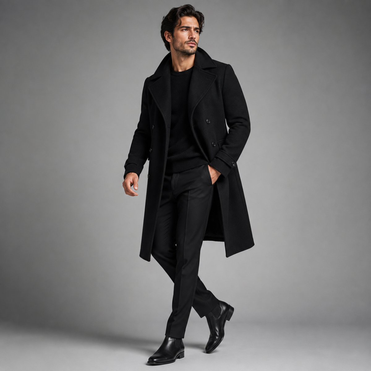 Corvallo & Hale trench coat - Black
