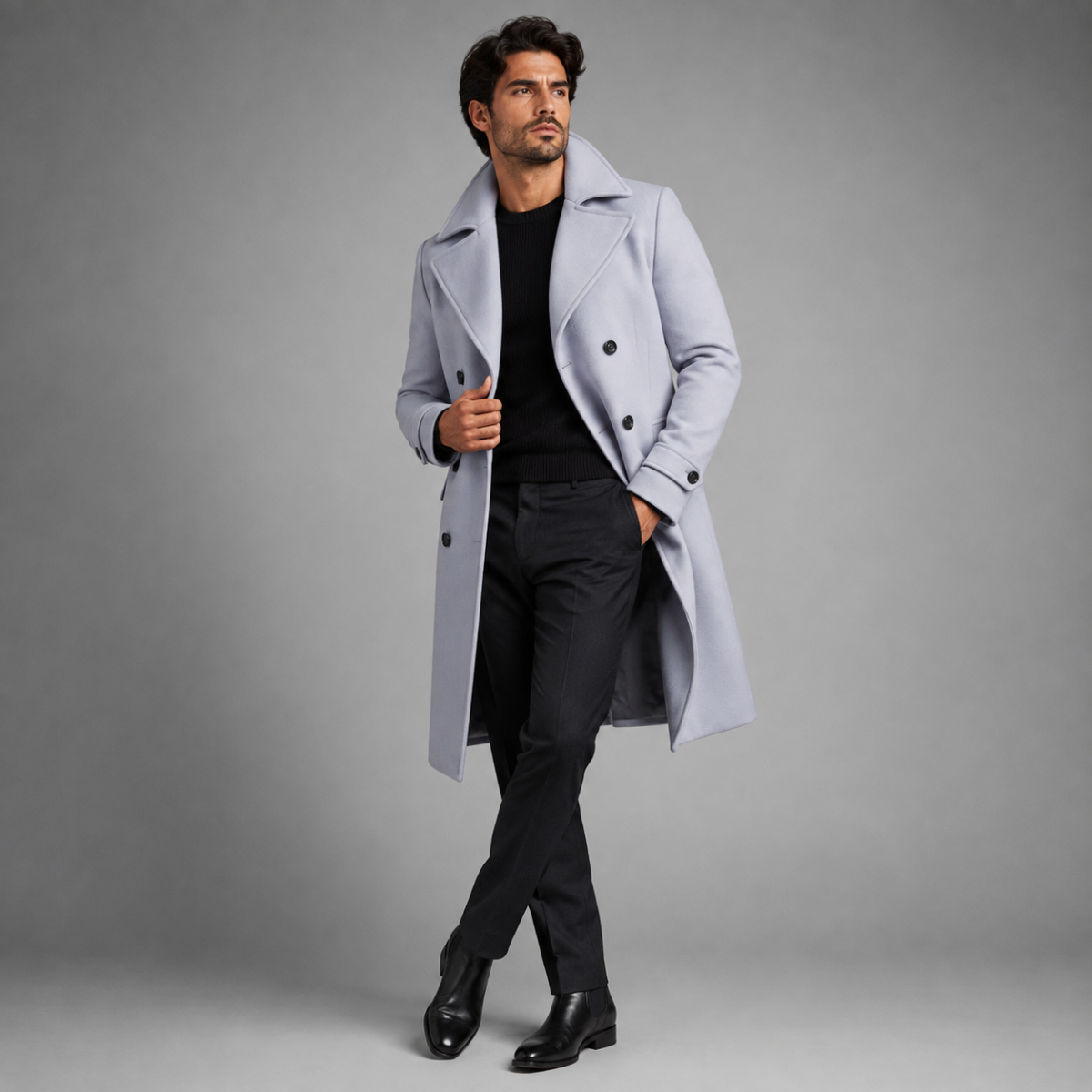 Corvallo & Hale trench coat - Light Grey
