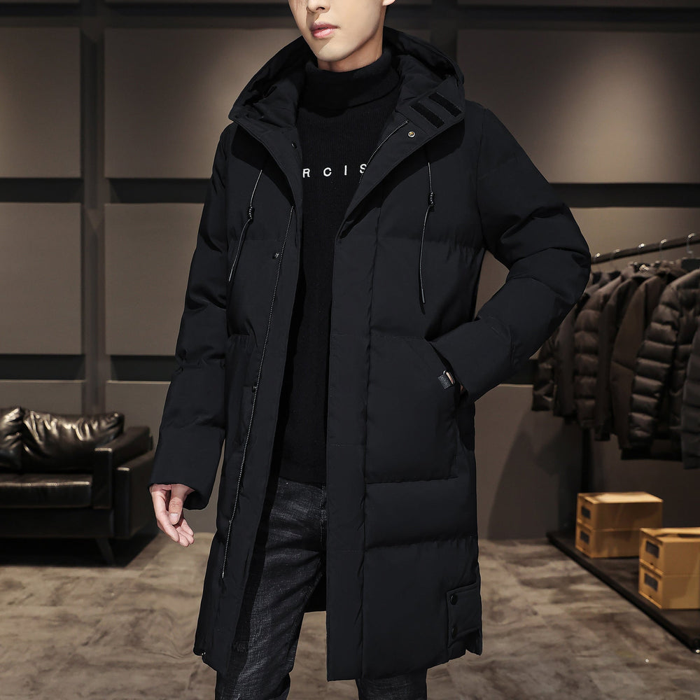 Men's down-insulated winter jacket - black