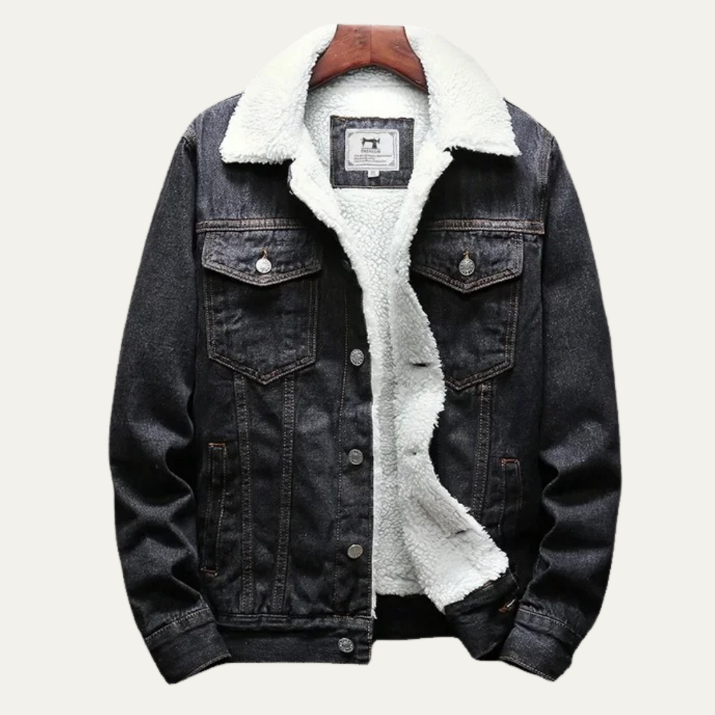 Men's Fleece Lined Denim Jacket - detail