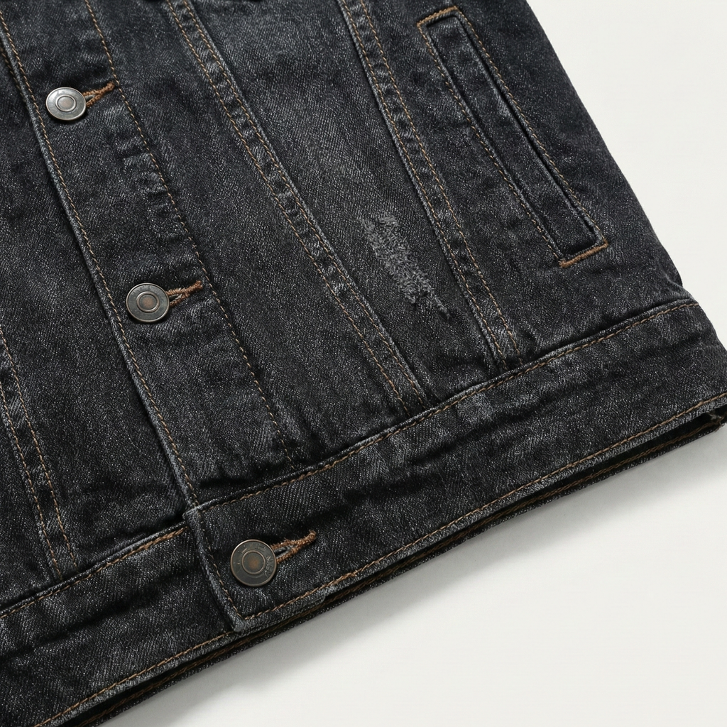 Men's Fleece Lined Denim Jacket - detail