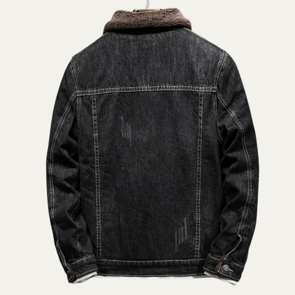 Men's Fleece Lined Denim Jacket - detail