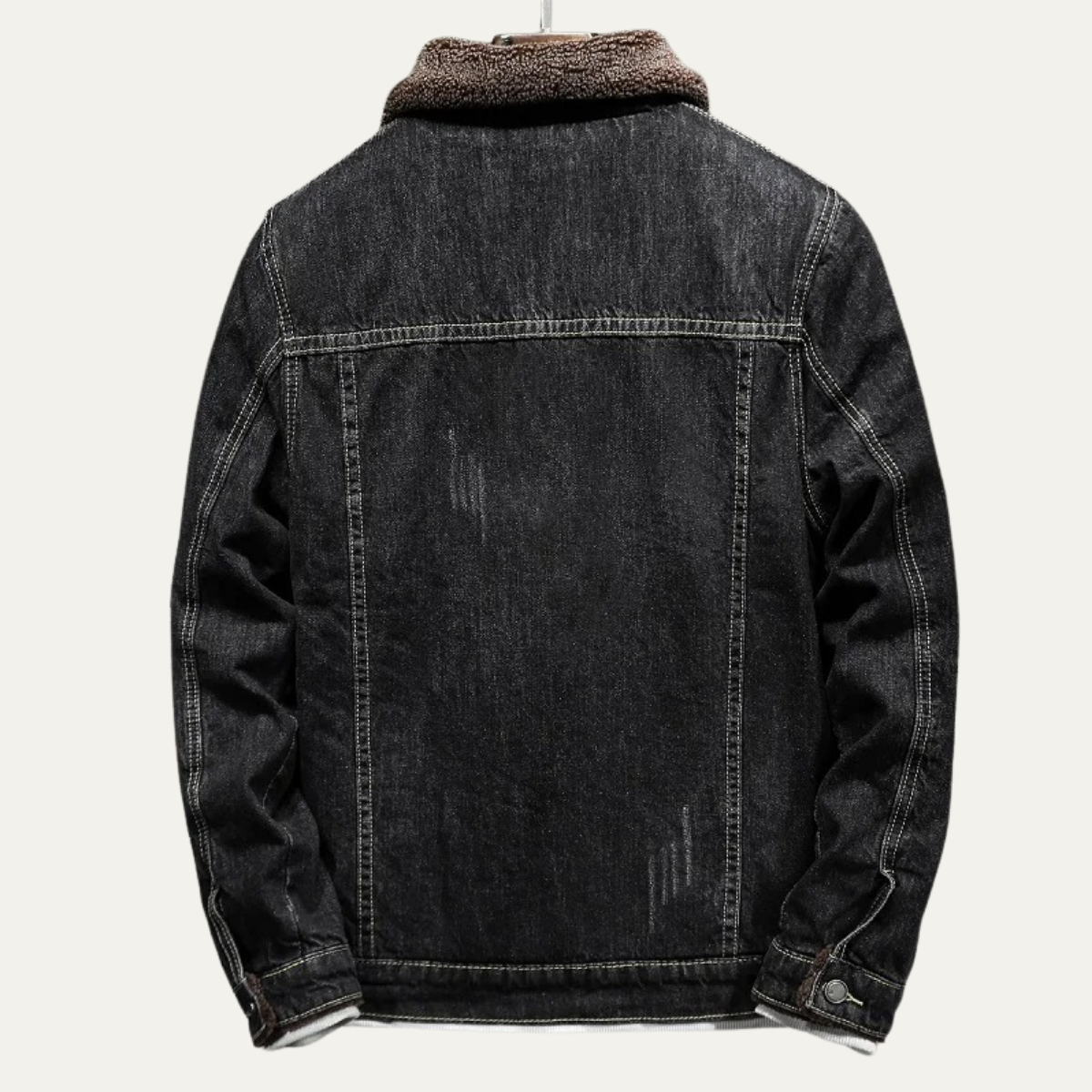 Men's Fleece Lined Denim Jacket - detail
