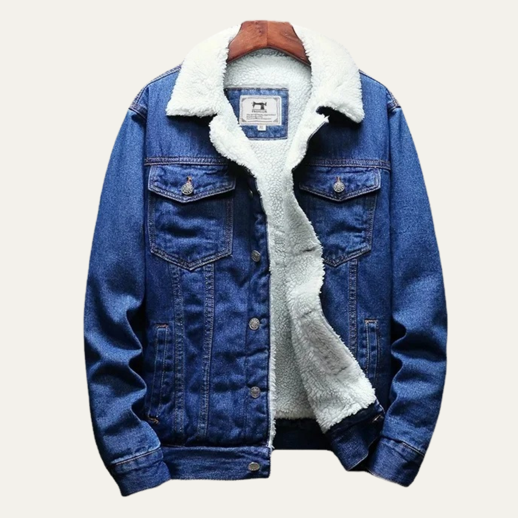Men's Fleece Lined Denim Jacket - detail