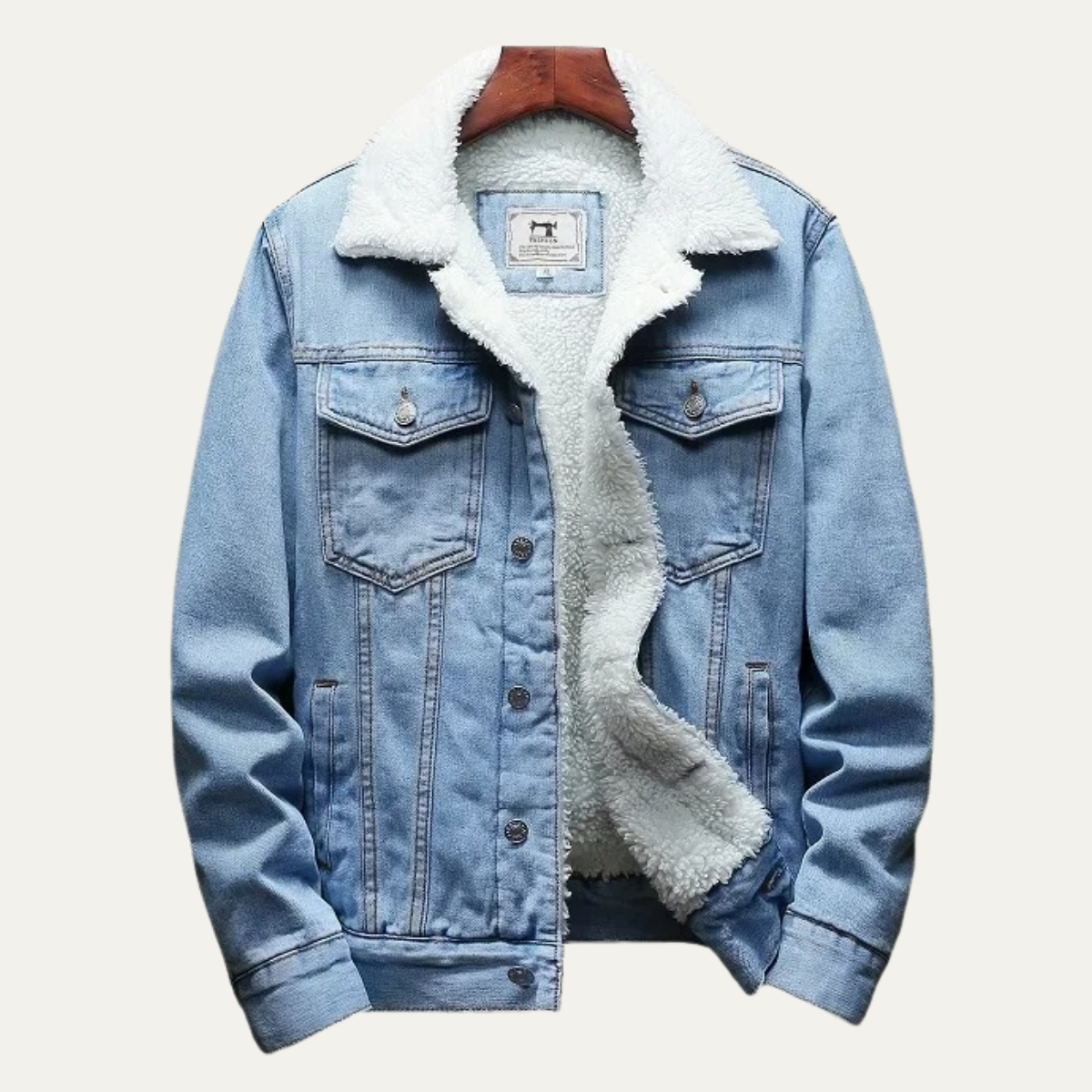 Men's Fleece Lined Denim Jacket - detail