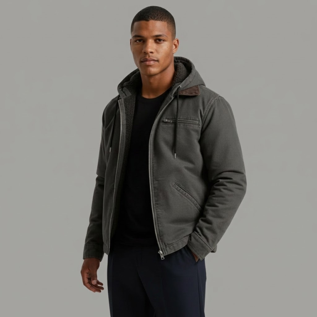 Camden Ridge Fleece-Lined Hooded Jacket detail
