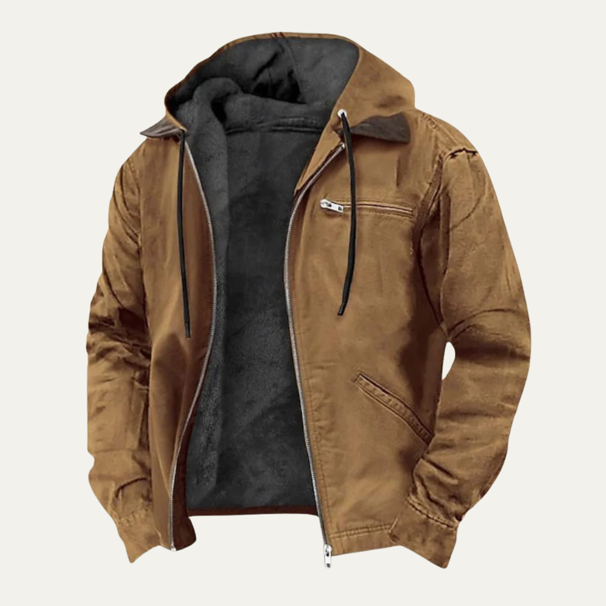 Camden Ridge Fleece-Lined Hooded Jacket detail