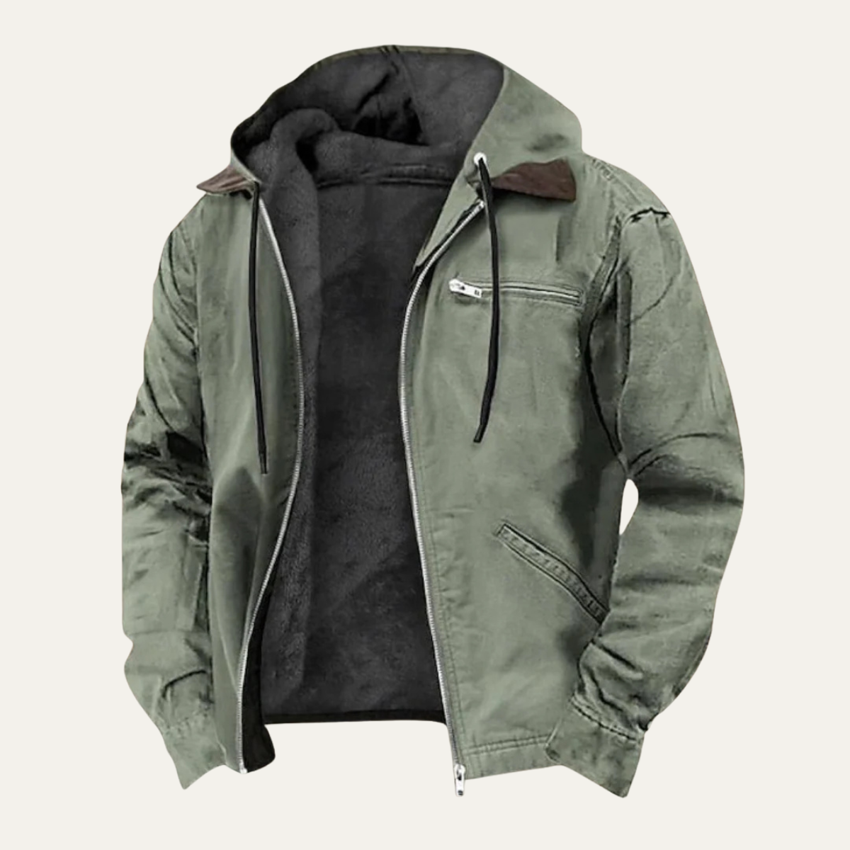 Camden Ridge Fleece-Lined Hooded Jacket detail