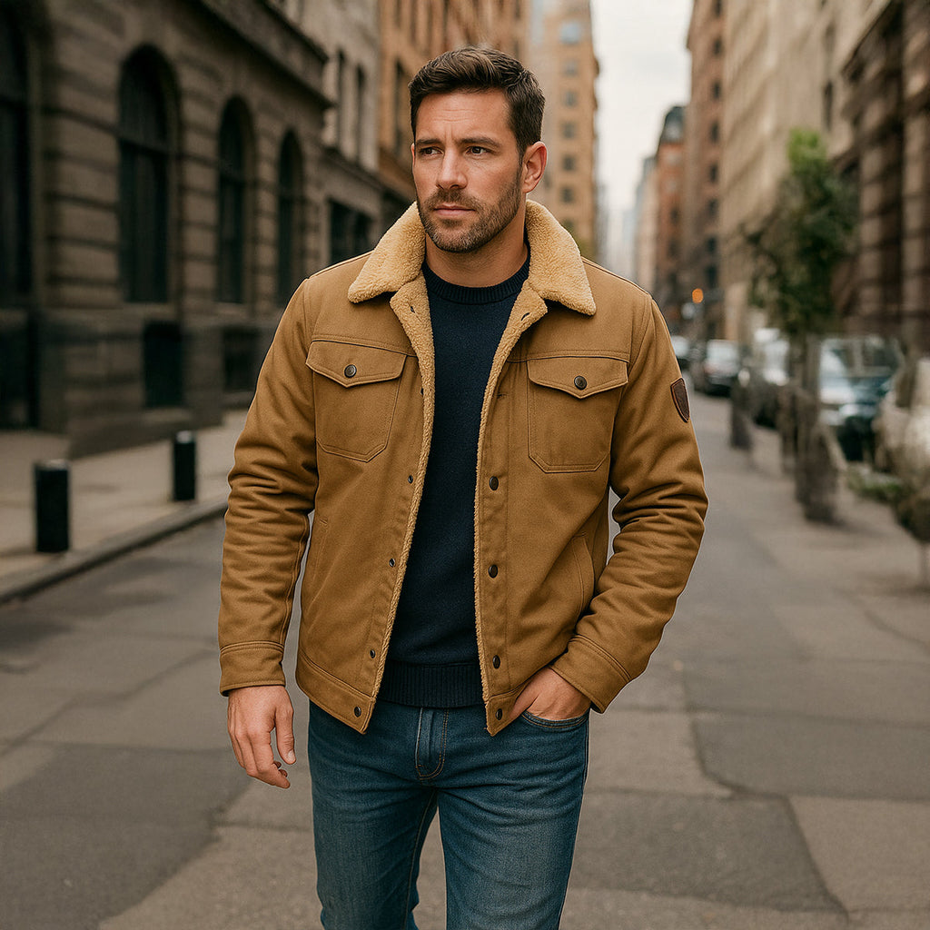 Bramwell & Fitch Men's Fleece-Lined Winter Coat - lifestyle