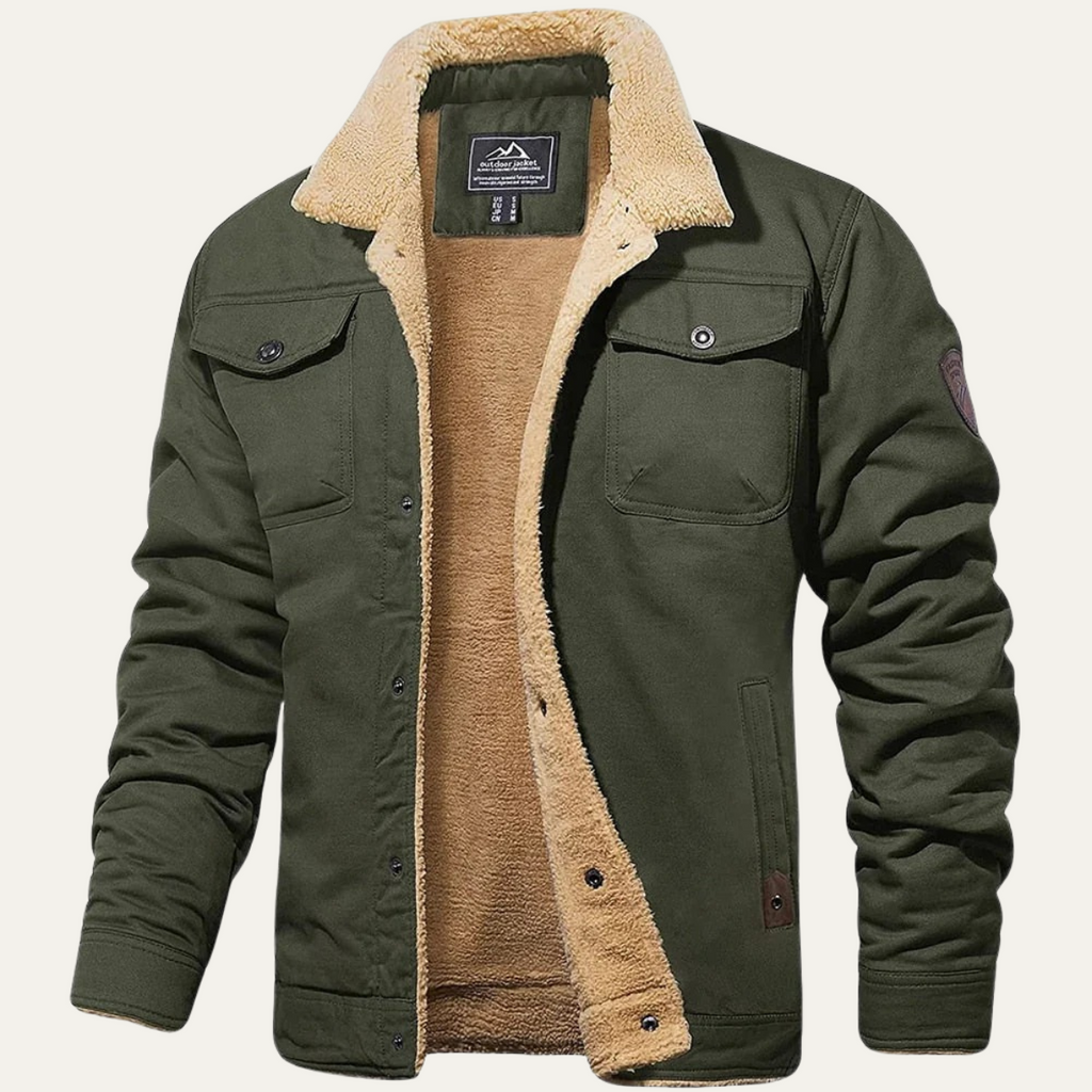 Bramwell & Fitch Men's Fleece-Lined Winter Coat - detail