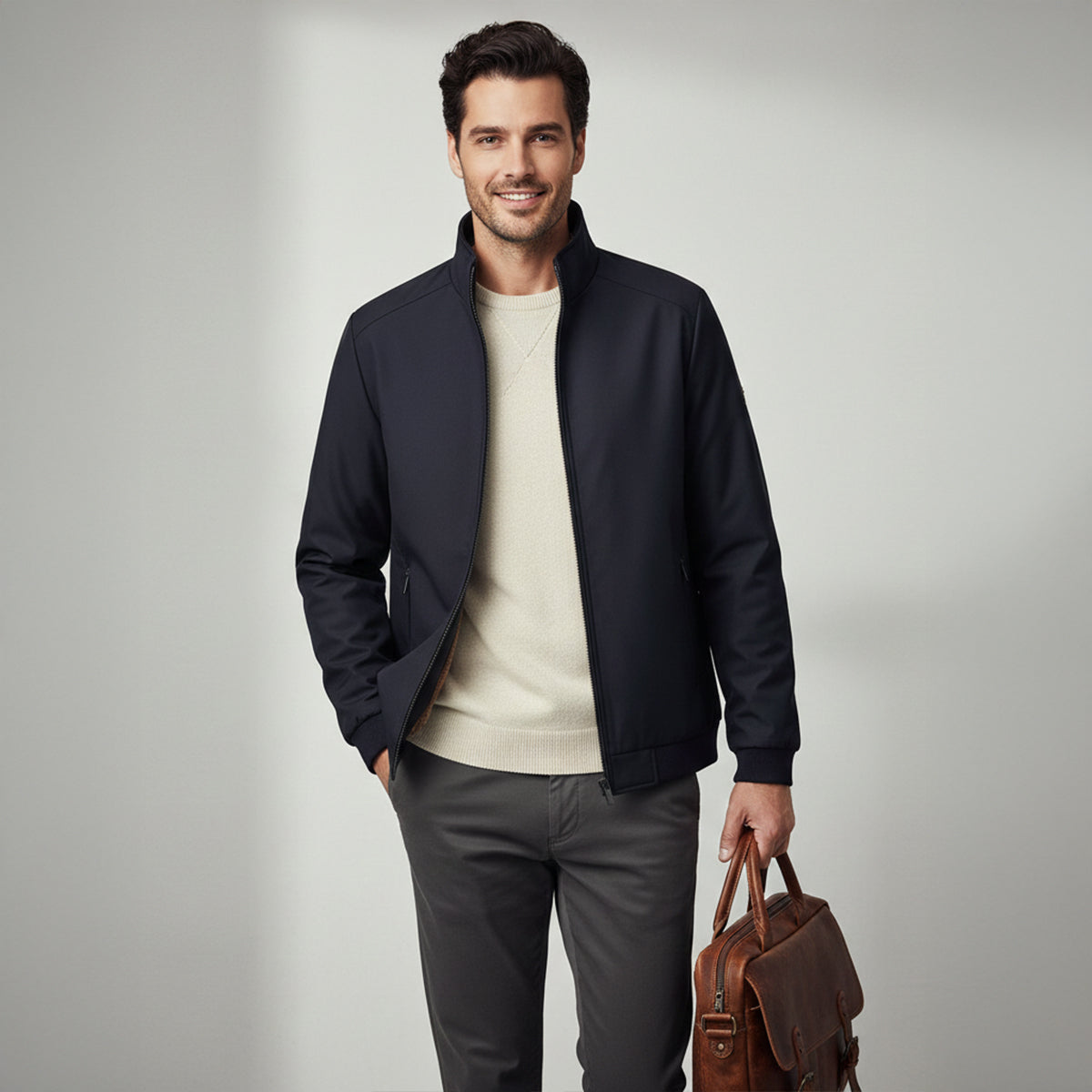 Men's Fleece-Lined Winter Jacket