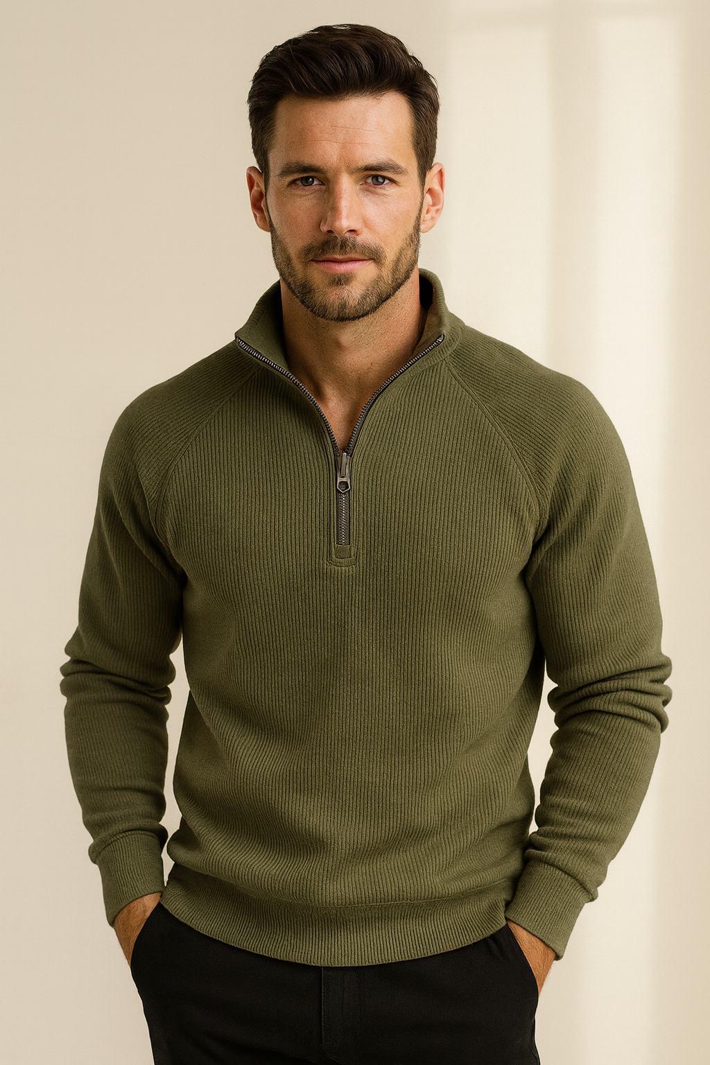 Men's Fleece Quarter-Zip Pullover - lifestyle