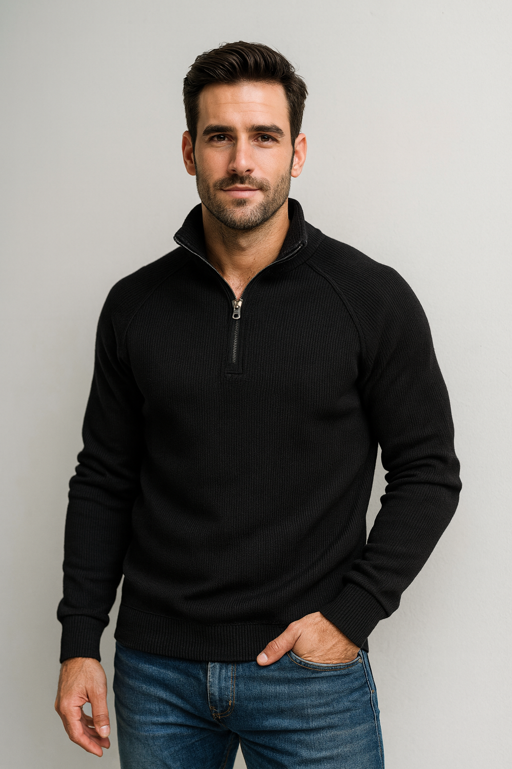 Men's Fleece Quarter-Zip Pullover - lifestyle