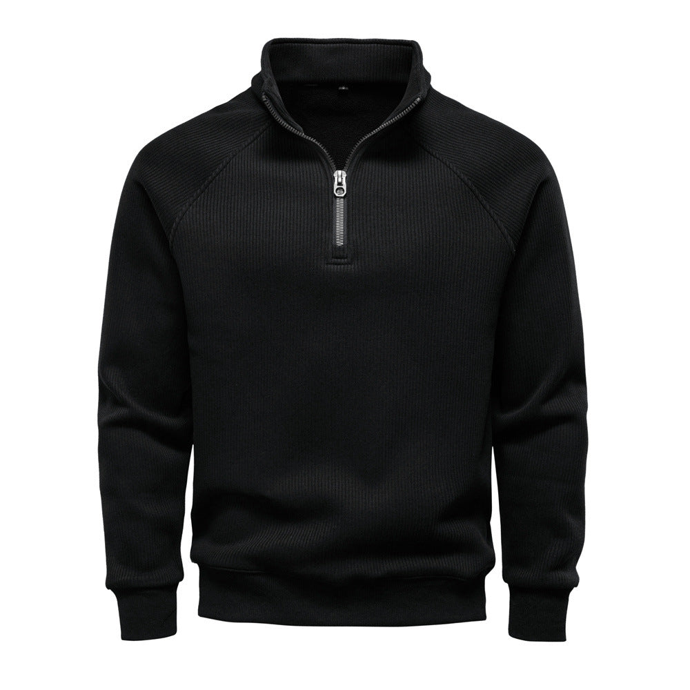 Men's Fleece Quarter-Zip Pullover - Black