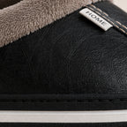 Men's Fur-Lined Leather Mule Clogs